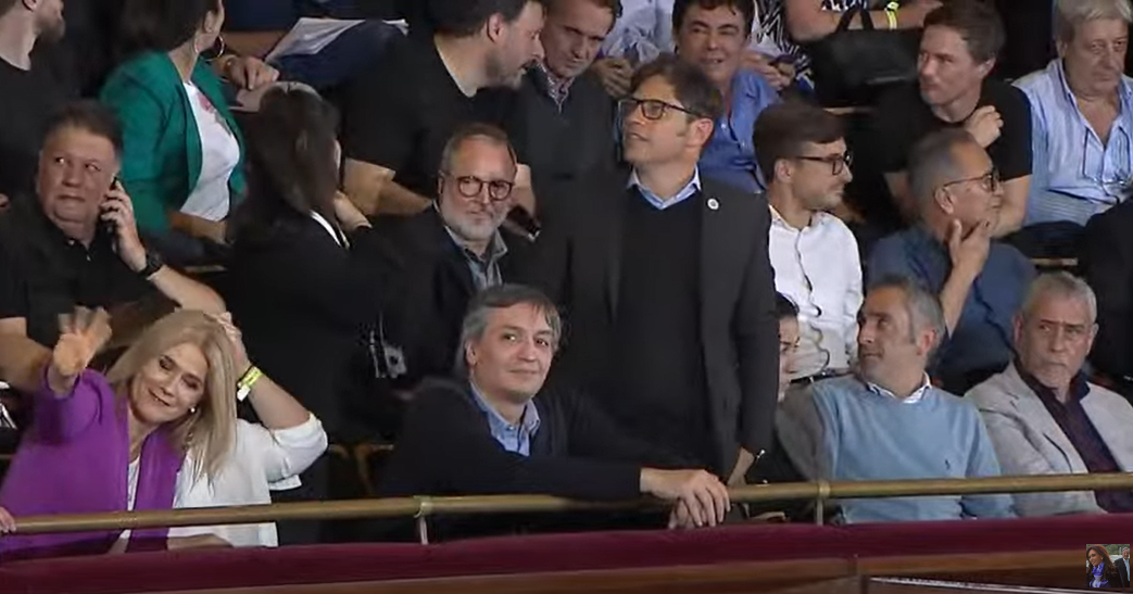 Máximo Kirchner, Axel Kicillof, Andrés "El Cuervo" Larroque, Jorge Ferraresi, y detrás, Martín Sabbatella. 
