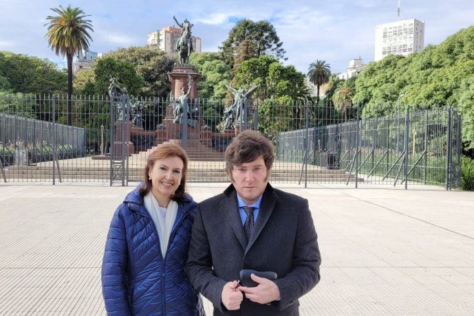 Javier Milei y Diana Mondino. 