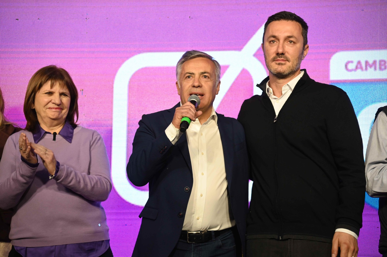 Patricia Bullrich fue hasta Mendoza y festejó con Alfredo Cornejo y Luis Petri