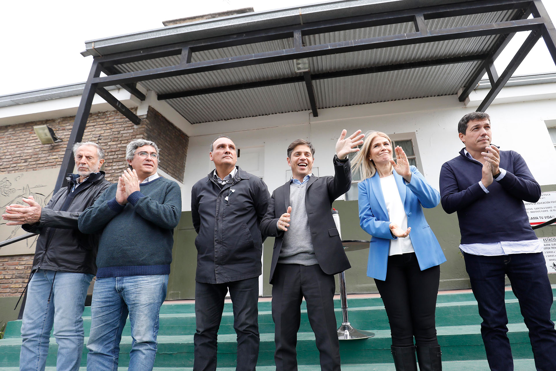 Axel Kicillof durante una actividad en Arrecifes