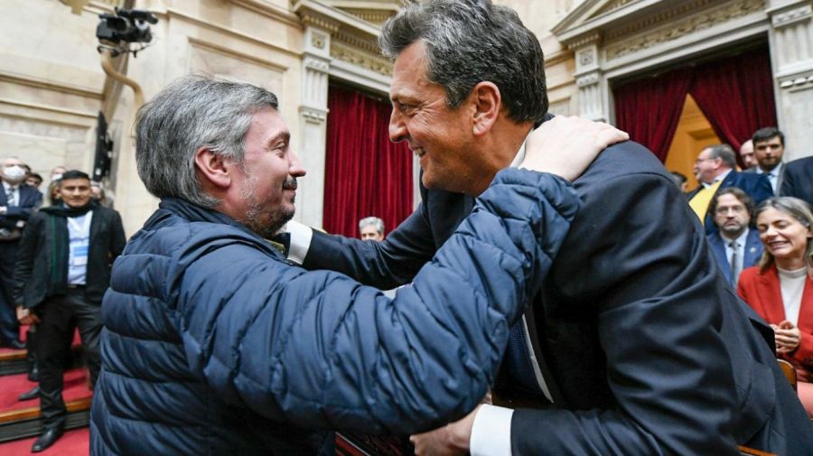 Máximo Kirchner y Sergio Massa