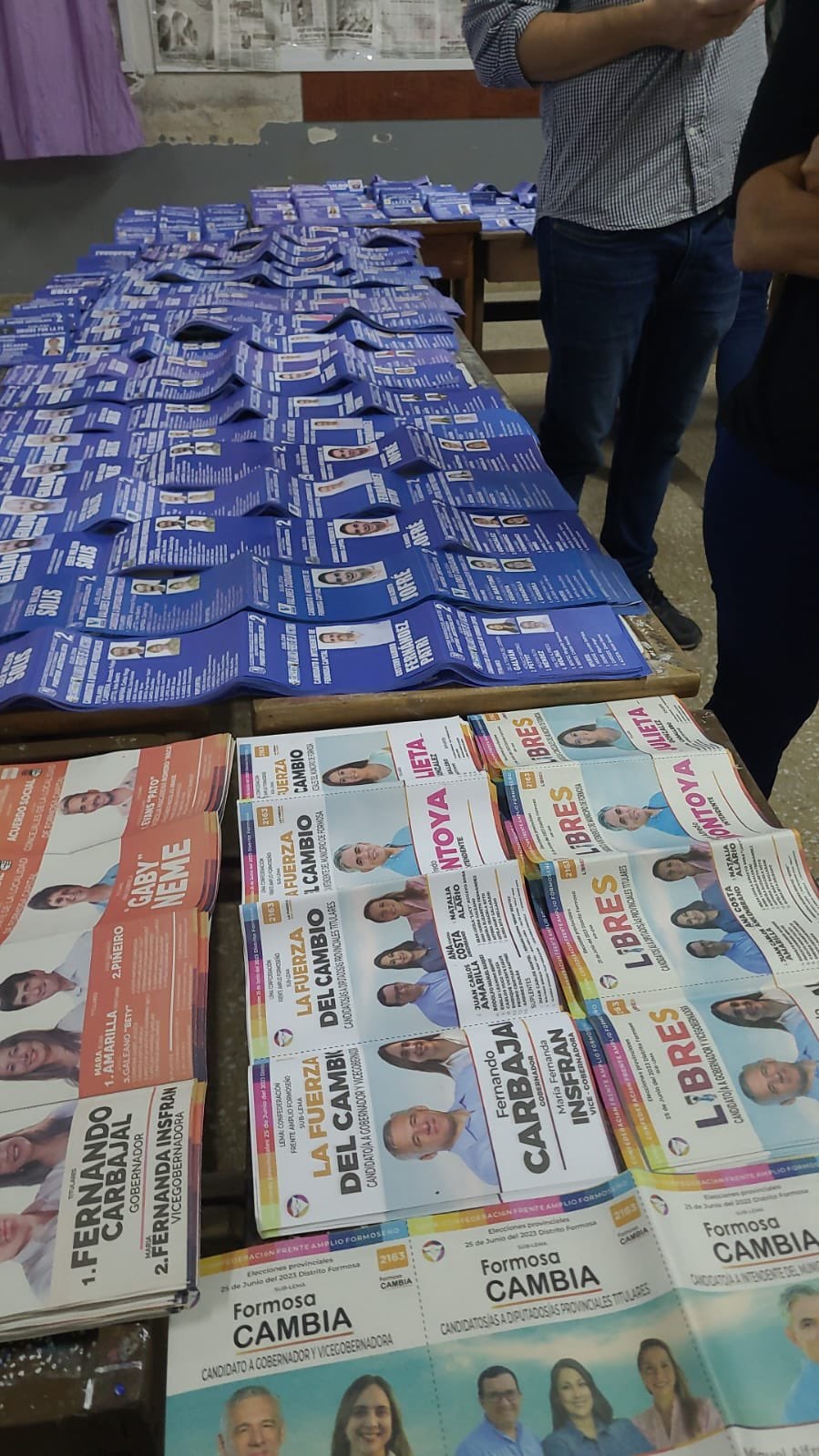 Así se ve el cuarto oscuro en las Elecciones de Formosa (Foto: Twitter Gabriela Neme)