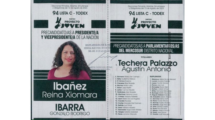 Boleta de Proyecto Joven - Ibáñez