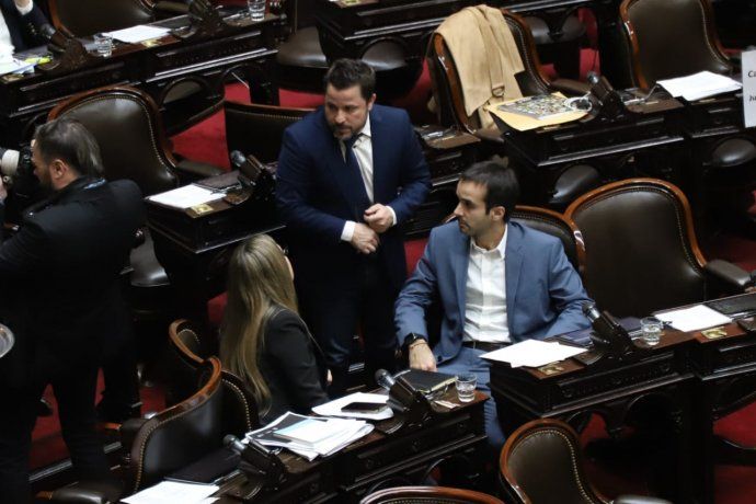 Diputados de Juntos por el Cambio en la sesión del 5 de julio en la Cámara de Diputados.