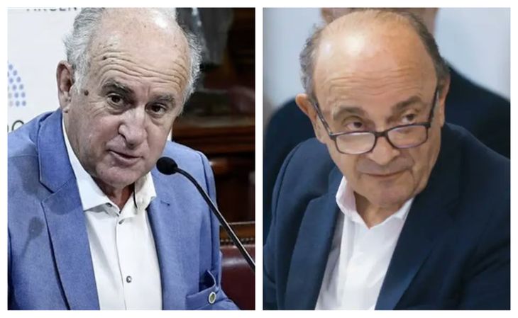 El diputado de UP, Leopoldo Moreau (a la derecha), qued&oacute; confirmado como vicepresidente primero de la bicameral, mientras que el senador kirchnerista Oscar Parrilli (a la izquierda) fue proclamado secretario de comisi&oacute;n.